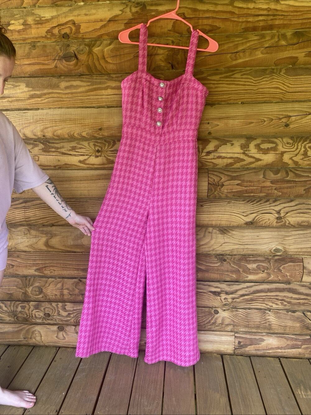 Flying Tomato Hot Pink Jumpsuit Size S NWOT Wide Leg J19